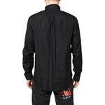 Emporio Armani Black Cotton Long Sleeves Formal Dress Shirt TSH87815-39