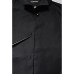 Emporio Armani Black Cotton Long Sleeves Formal Dress Shirt TSH87815-39