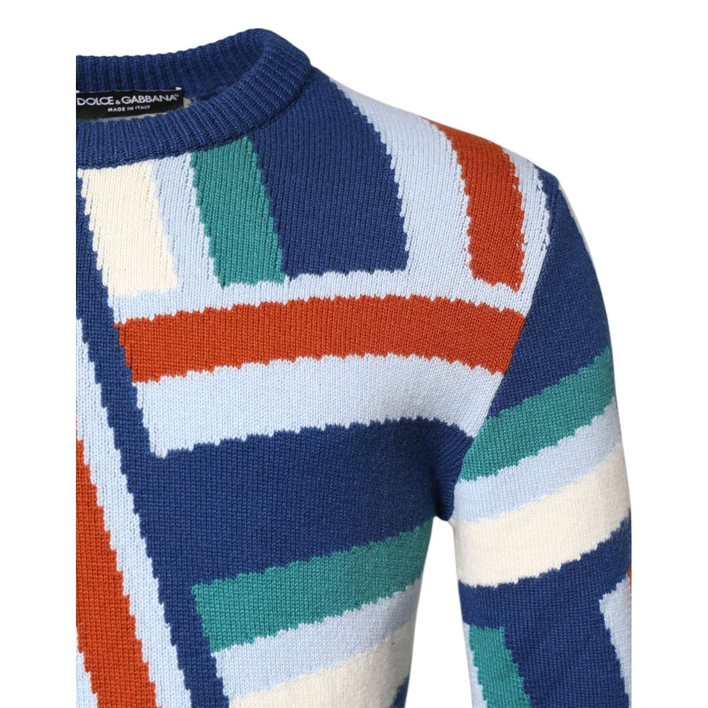 Dolce & Gabbana Multicolor Cashmere Knit Pullover Sweater TSH90252-48