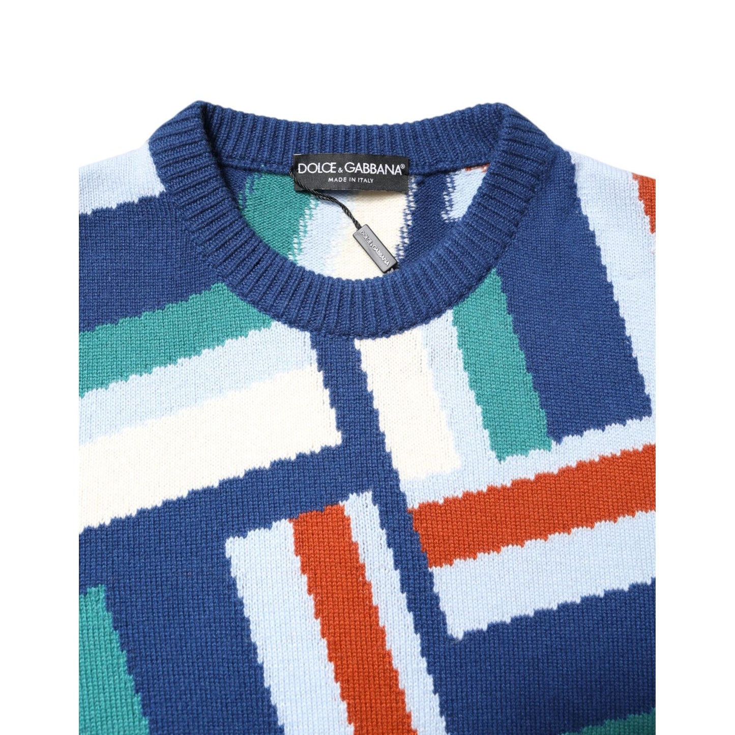 Dolce & Gabbana Multicolor Cashmere Knit Pullover Sweater TSH90252-48
