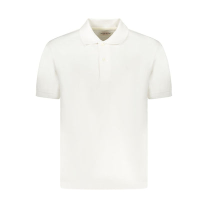 Guess Jeans White Cotton Men Polo Shirt featuring a sleek design and iconic logo, perfect for modern style and comfort.