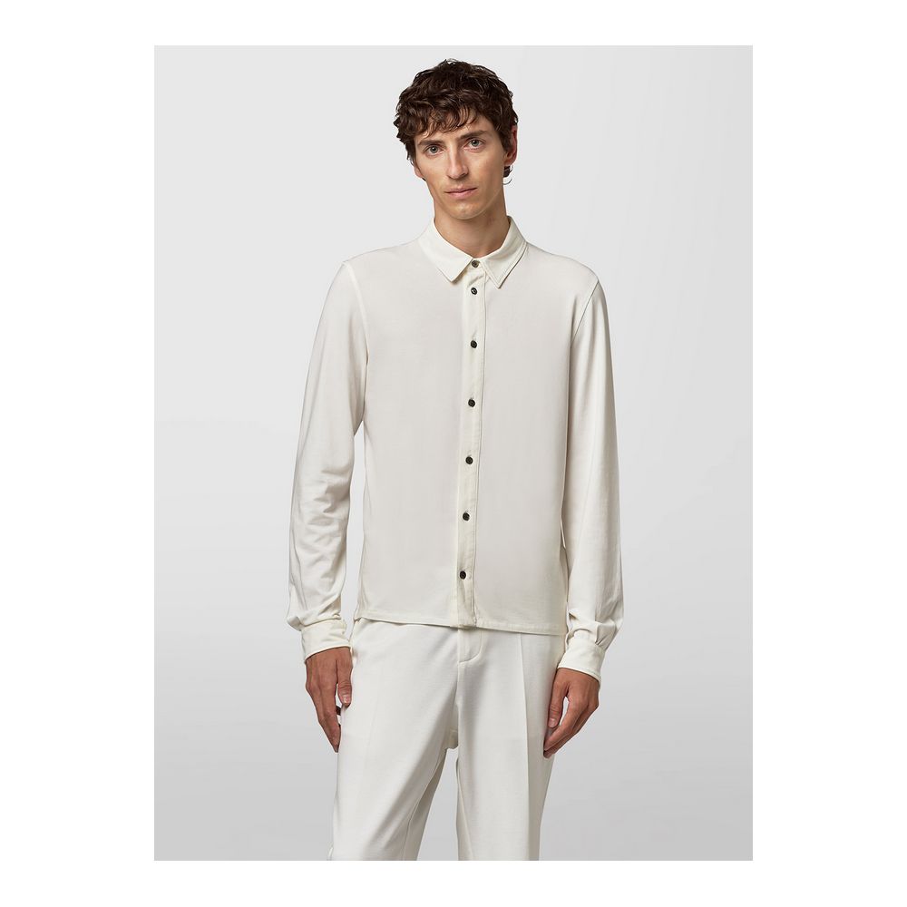 Alpha Studio White Cotton Shirt