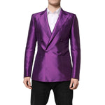 Dolce & Gabbana Purple Double Breasted Men Suit Coat Blazer KOS2314-48