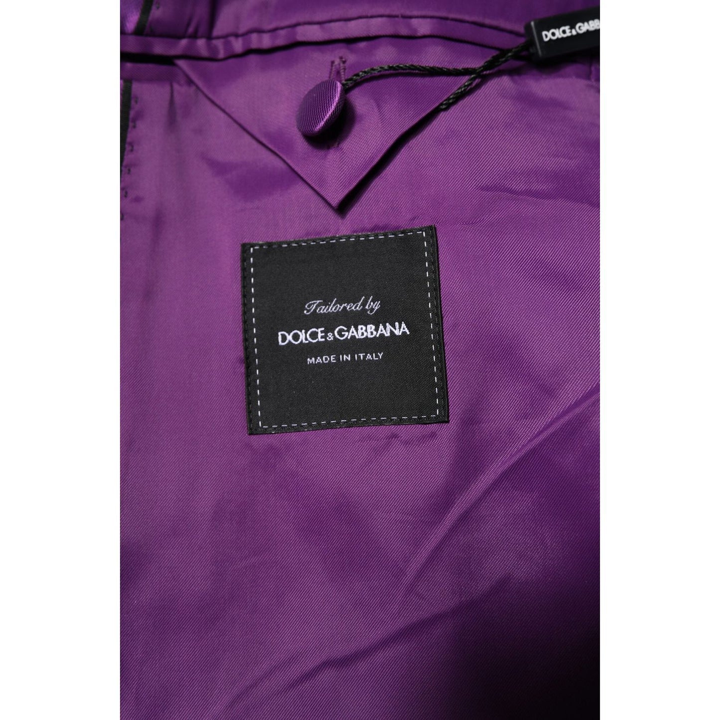 Dolce & Gabbana Purple Double Breasted Men Suit Coat Blazer KOS2314-48