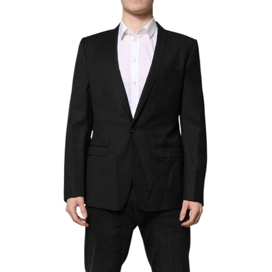 Dolce & Gabbana Black GOLD Single Breasted Suit Coat Blazer KOS2356-50