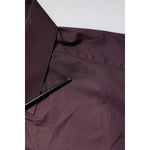 Dolce & Gabbana Burgundy Cotton GOLD Long Sleeves Shirt TSH878452-42