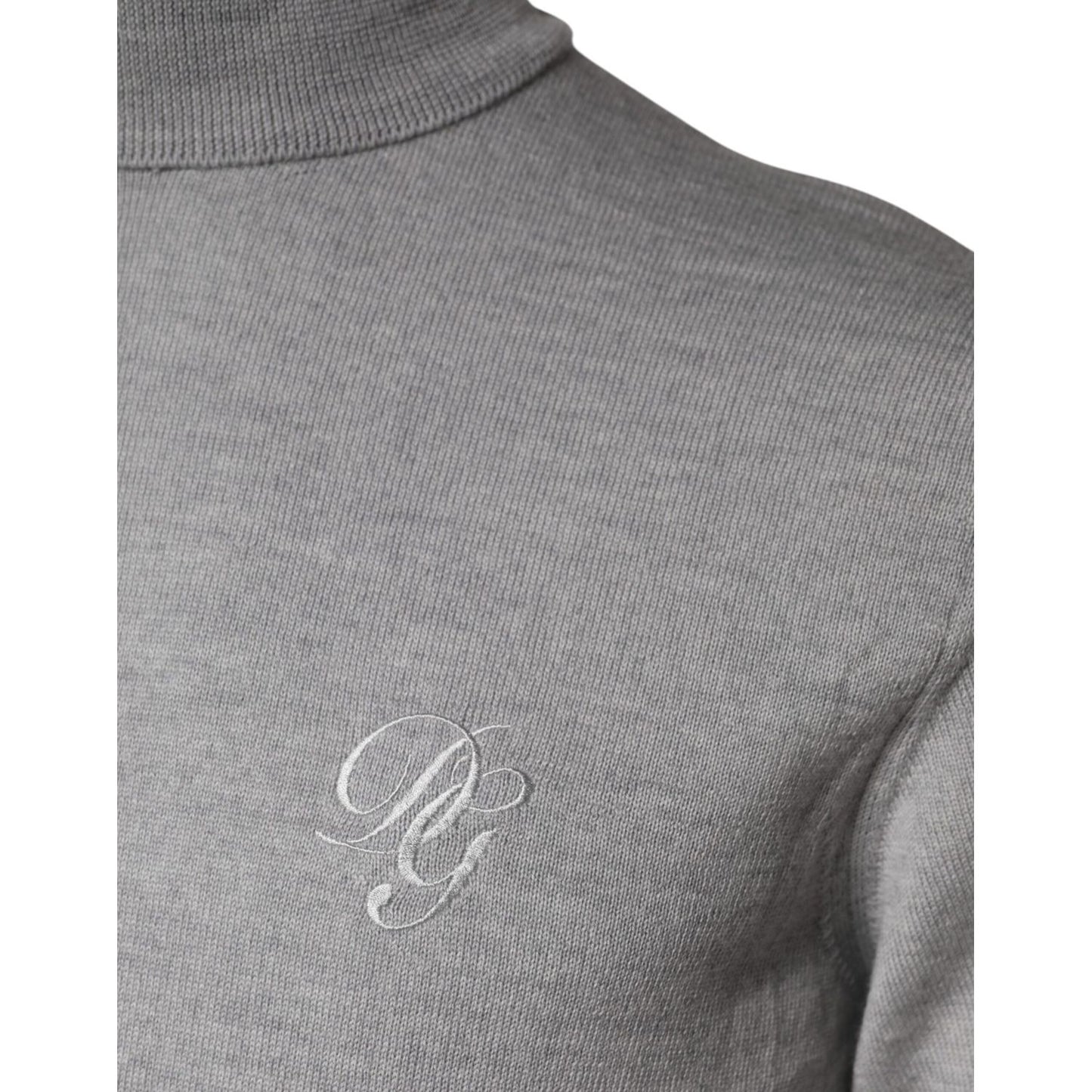Dolce & Gabbana Gray Wool Knitted Men Pullover Sweater