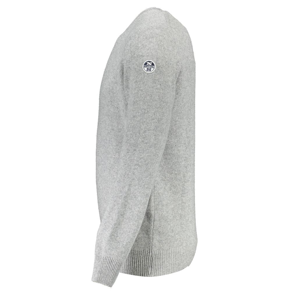 North Sails Gray Wool Men Sweater