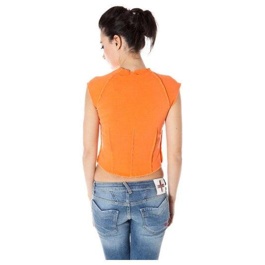 Zuelements Orange Cotton Unisex T-Shirt ZU-1791-L