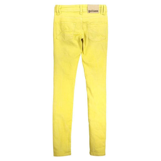 John Galliano Yellow Cotton Jeans & Pant