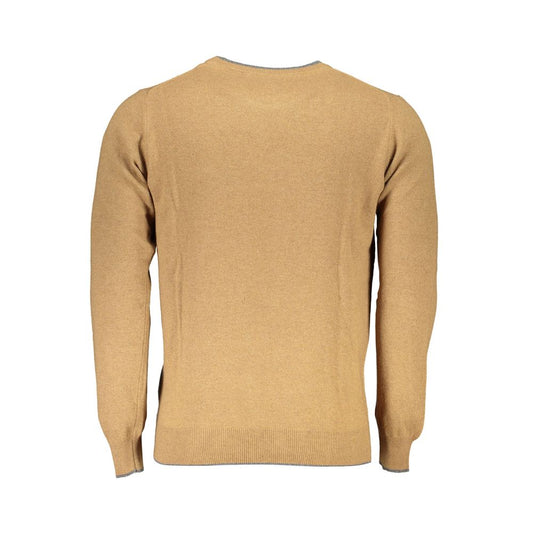 North Sails Brown Polyamide Men Sweater NO-23349-XXL