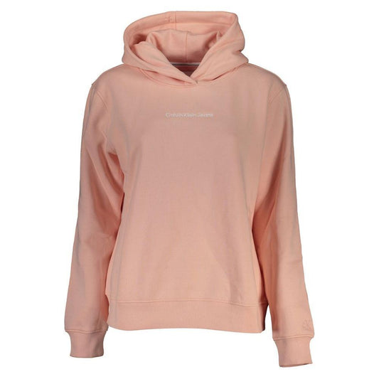 Calvin Klein Chic Pink Hooded Fleece Sweatshirt CA-26131-L
