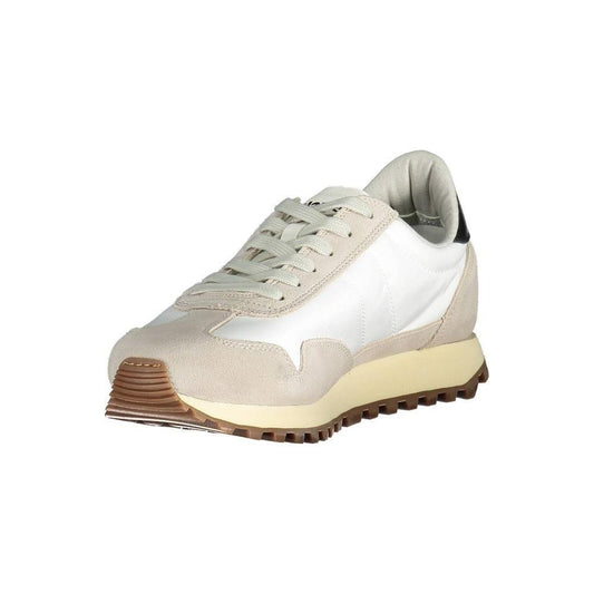 Blauer White Polyester Sneaker
