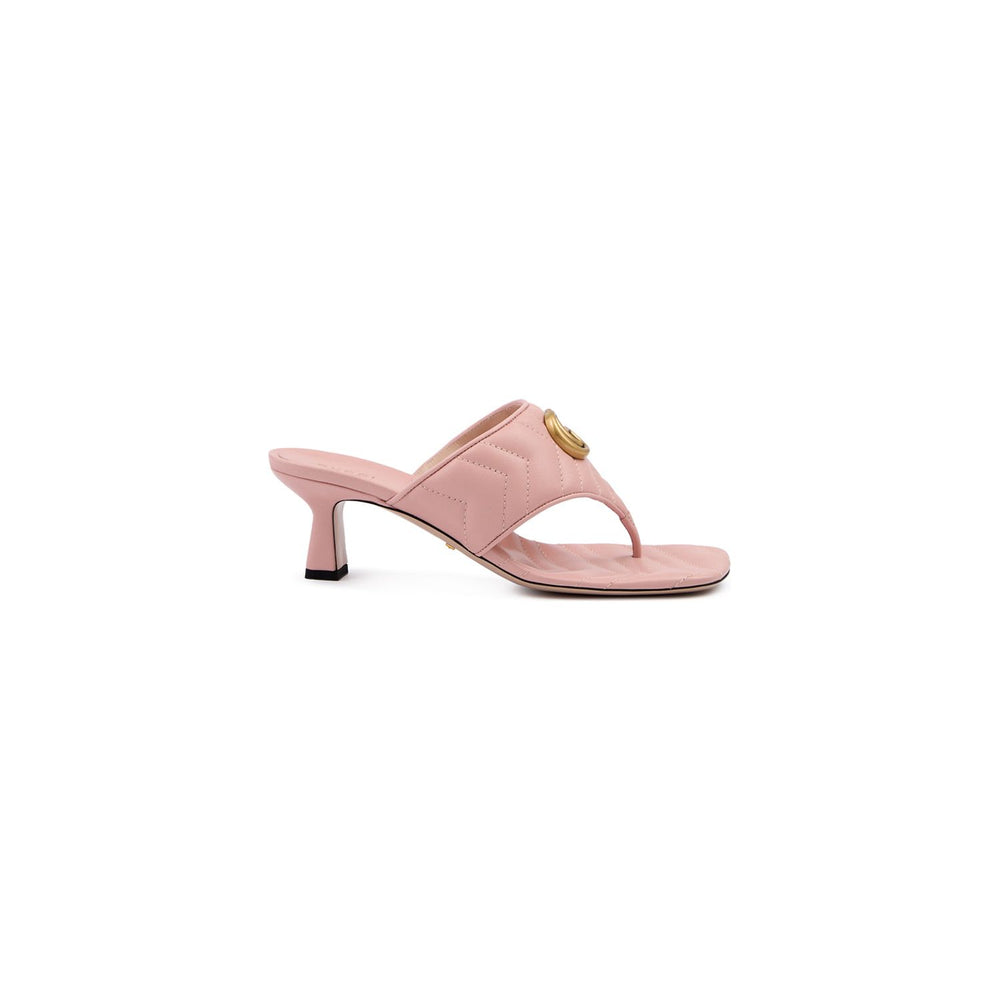 Gucci Mystic Pink Nappa Charlotte Leather Sandals 776995BKO605909_38