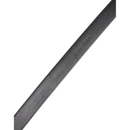 Dolce & Gabbana Black Calf Leather Classic Metal Buckle Belt