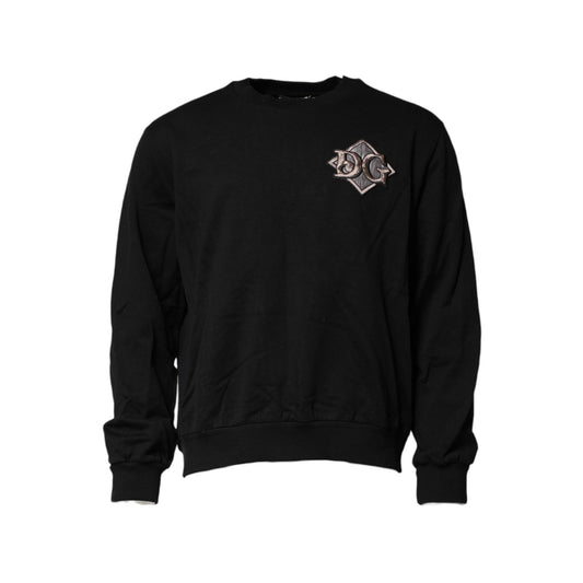 Dolce & Gabbana Black Logo Embroidery Sweatshirt Sweater