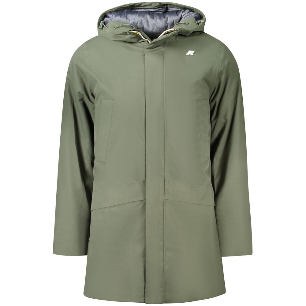K-WAY Green Polyester Men Jacket KW-34136-S