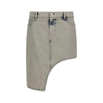 Coperni Asymmetric denim Miniskirt CO-COPJ89F2035GRY-IT36 | XS
