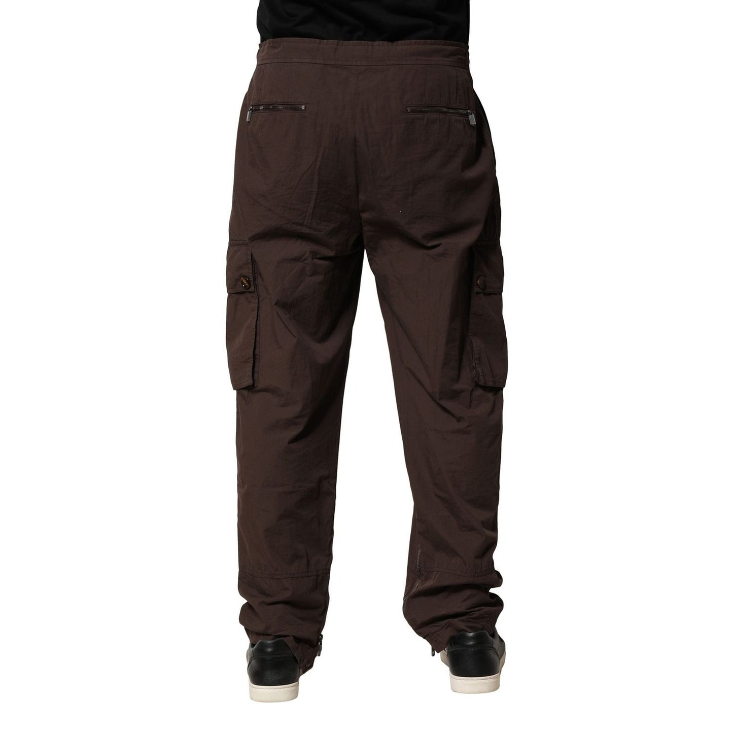 Dolce & Gabbana Brown Cotton Cargo Jogger Men Pants