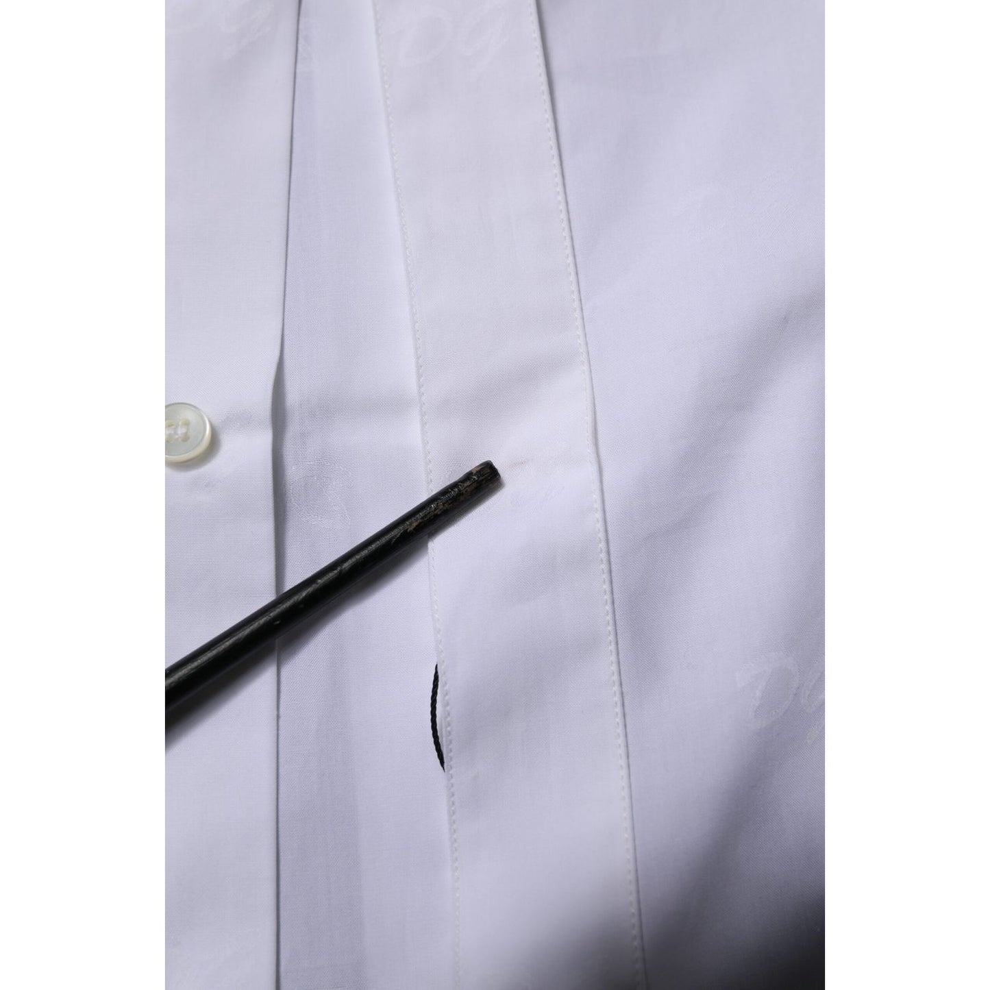 Dolce & Gabbana White GOLD Long Sleeves Dress Formal Shirt