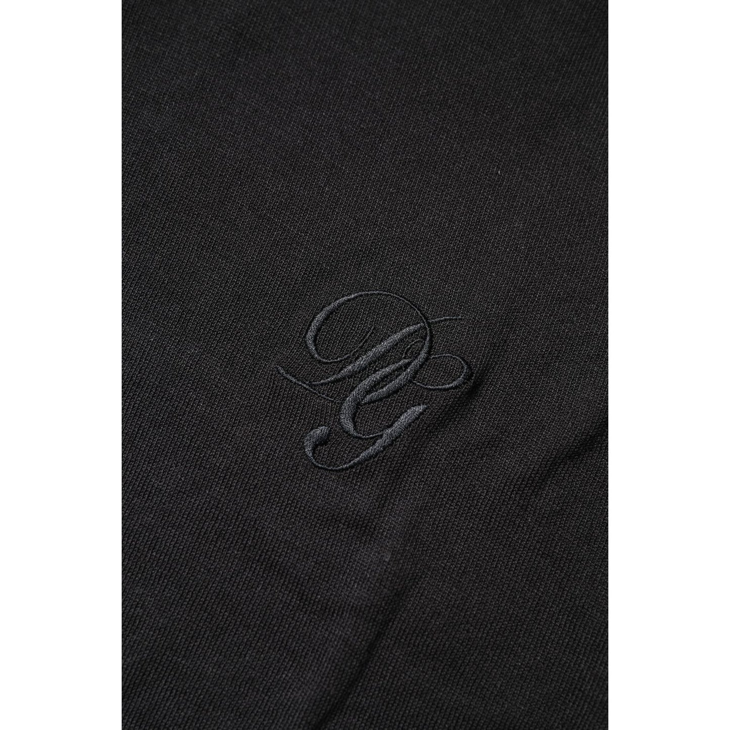 Dolce & Gabbana Dark Gray Cotton DG Logo Sweatshirt Sweater