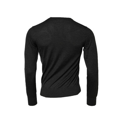 Dolce & Gabbana Gray Cashmere Crew Neck Sweatshirt Sweater