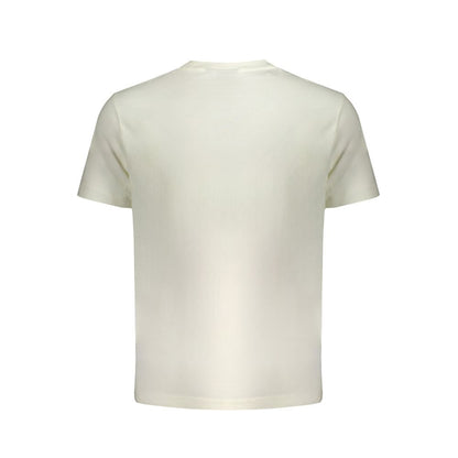 Back view of Wrangler White Cotton T-Shirt with short sleeves and crew neck.