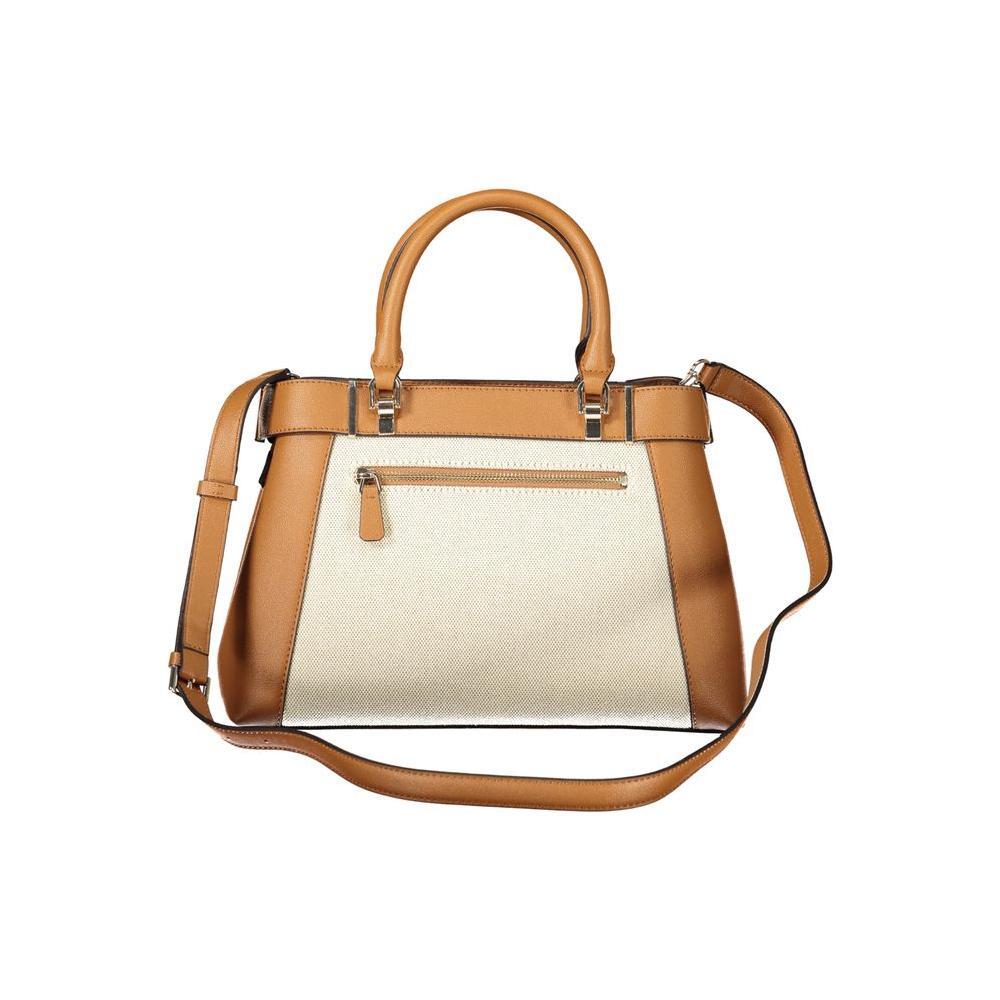 Front view with bag zipped and handles upright.