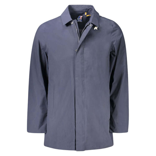 K-WAY Blue Polyamide Men Jacket KW-34222-M