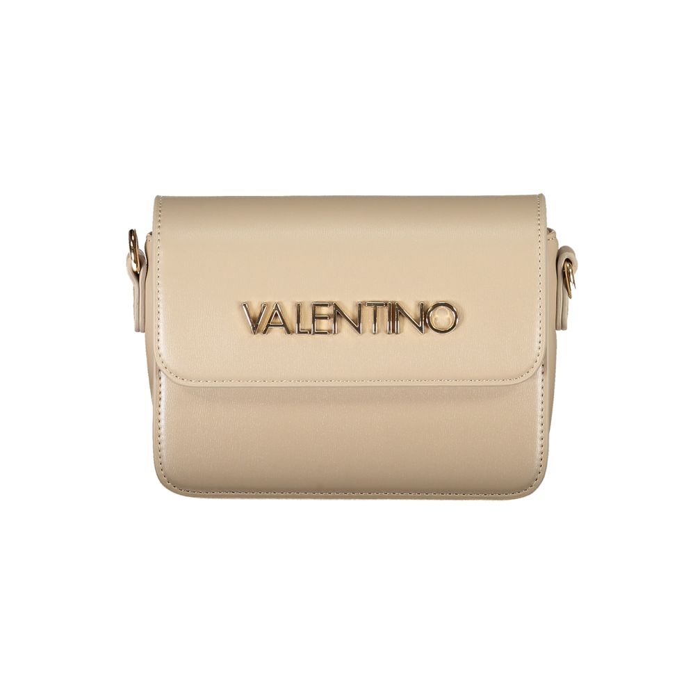 Mario Valentino Beige Polyethylene Women Handbag with shoulder strap and automatic closure