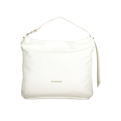 Mario Valentino White Polyethylene Women Handbag with versatile handle and shoulder strap, sustainable luxury fashion accessory.
