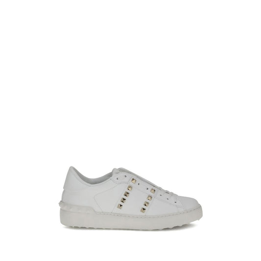 Valentino Garavani White Calf Leather Bos Taurus Low Top Sneakers