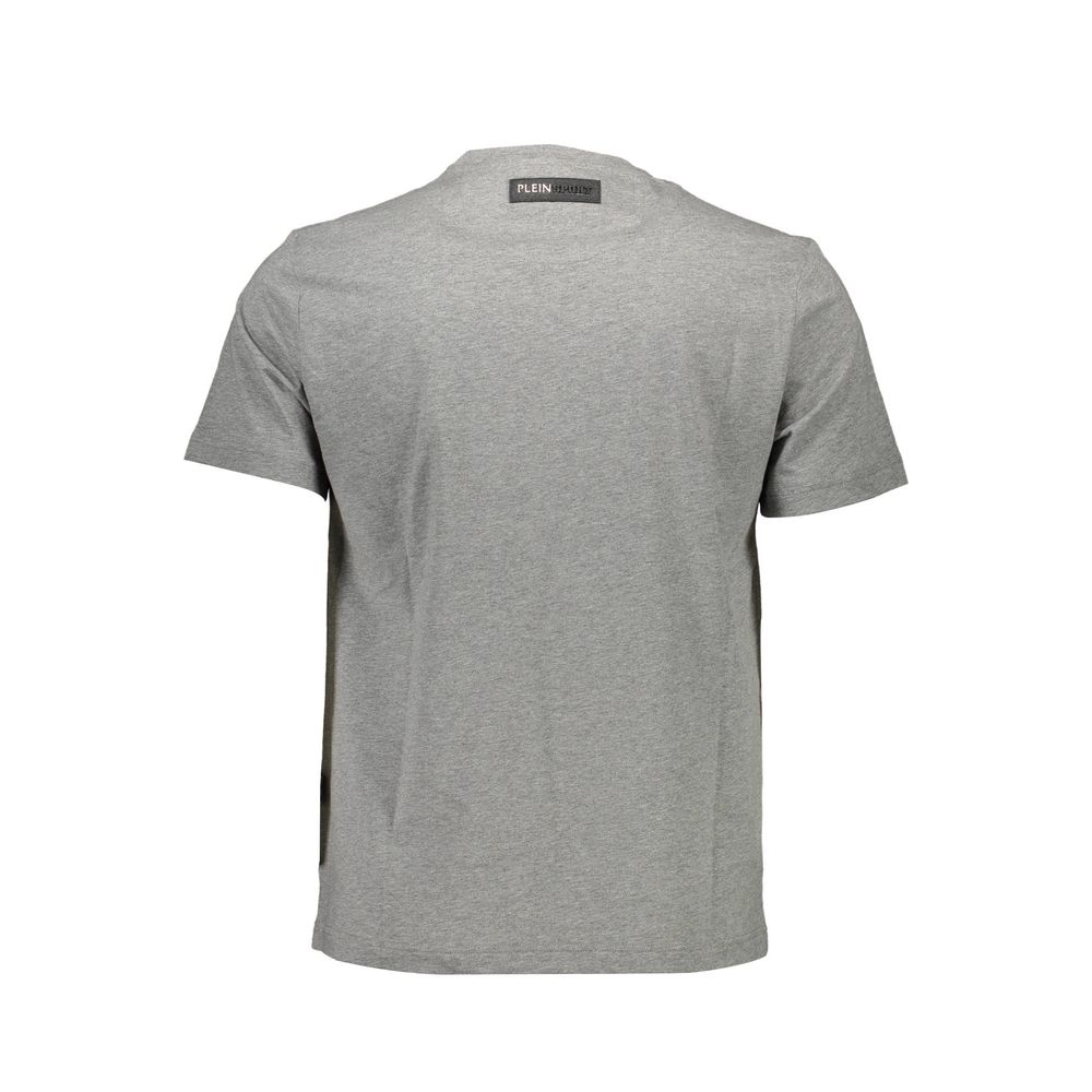 Plein Sport Brown Cotton Men T-Shirt back view, featuring iconic logo and stylish design.