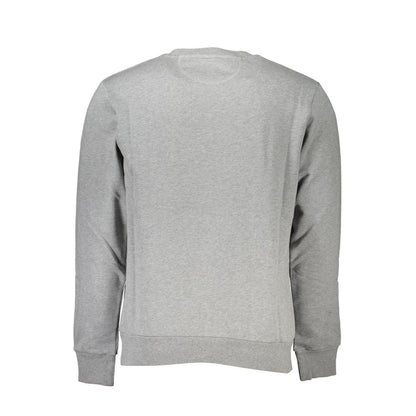 La Martina Gray Cotton Men Sweatshirt