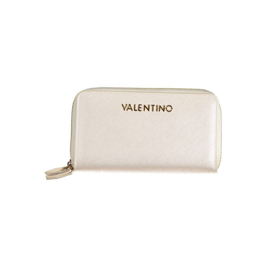 Mario Valentino Brown Polyethylene Women Wallet with logo and zip closure