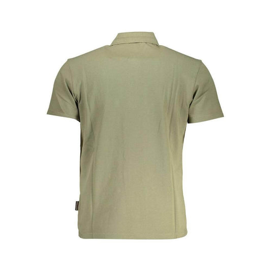 Napapijri Green Cotton Men Polo Shirt