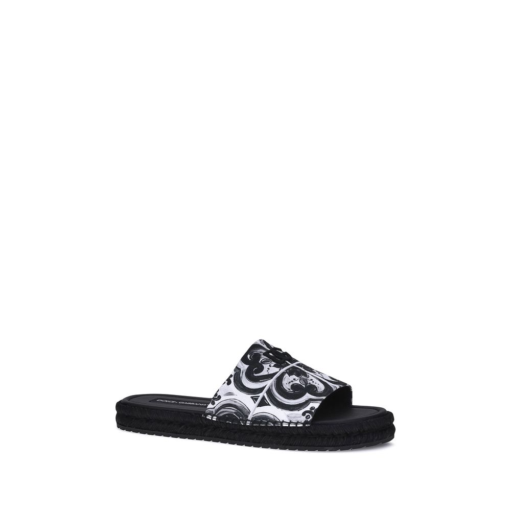 Dolce & Gabbana Black Cotton Espadrilles