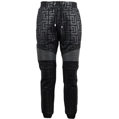 Balmain Black Cotton Men Jogging Pant