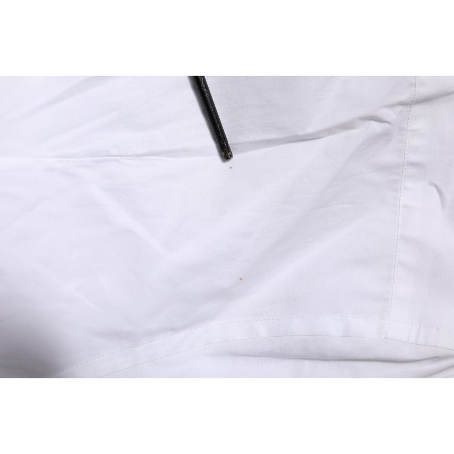 Dolce & Gabbana White Cotton GOLD Long Sleeves Formal Shirt