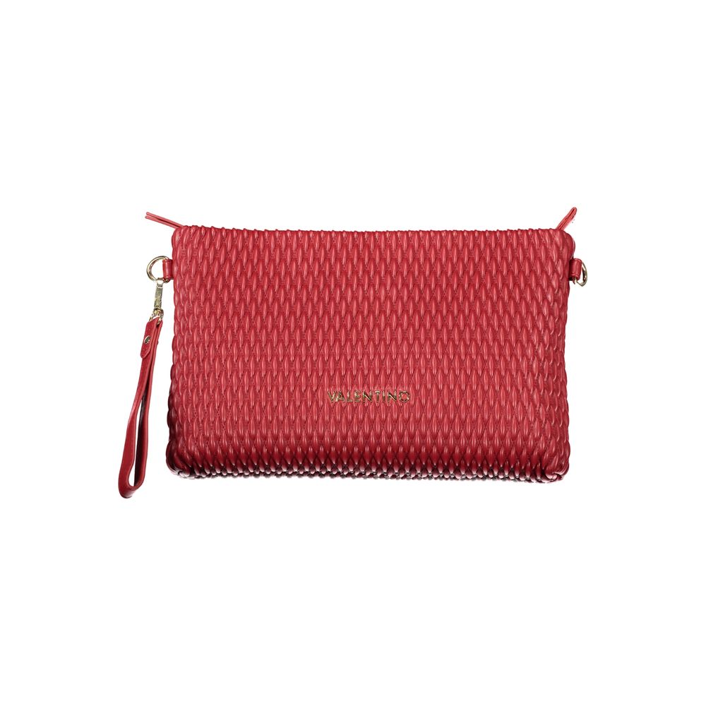 Mario Valentino Red Polyethylene Women Handbag with detachable sleeve and adjustable strap, featuring iconic logo and luxury design.