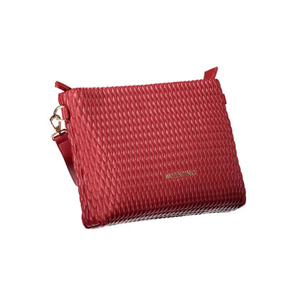 Mario Valentino Red Polyethylene Women Handbag with detachable sleeve and adjustable strap, featuring iconic logo and luxury design.