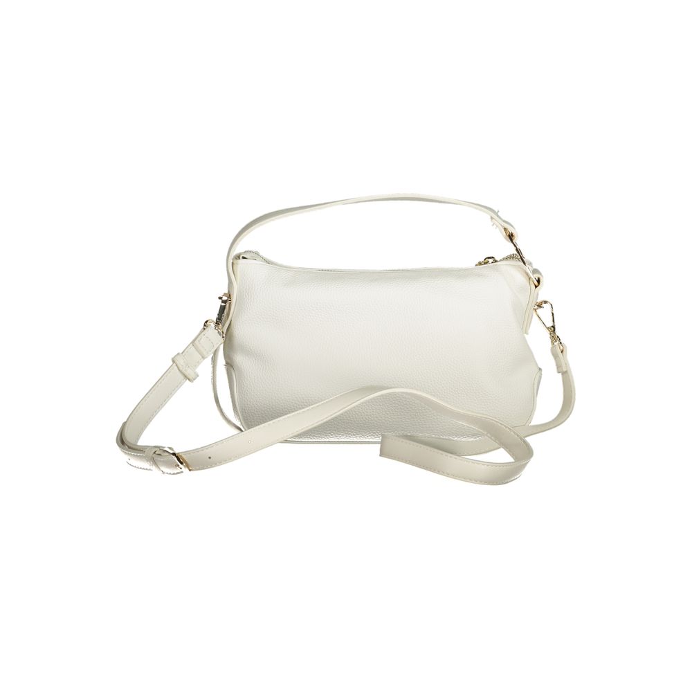 Mario Valentino White Polyethylene Women Handbag with elegant design and iconic logo, perfect for sophisticated occasions.