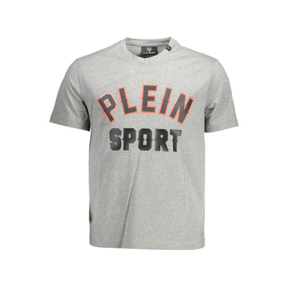 Plein Sport Gray Cotton T-Shirt