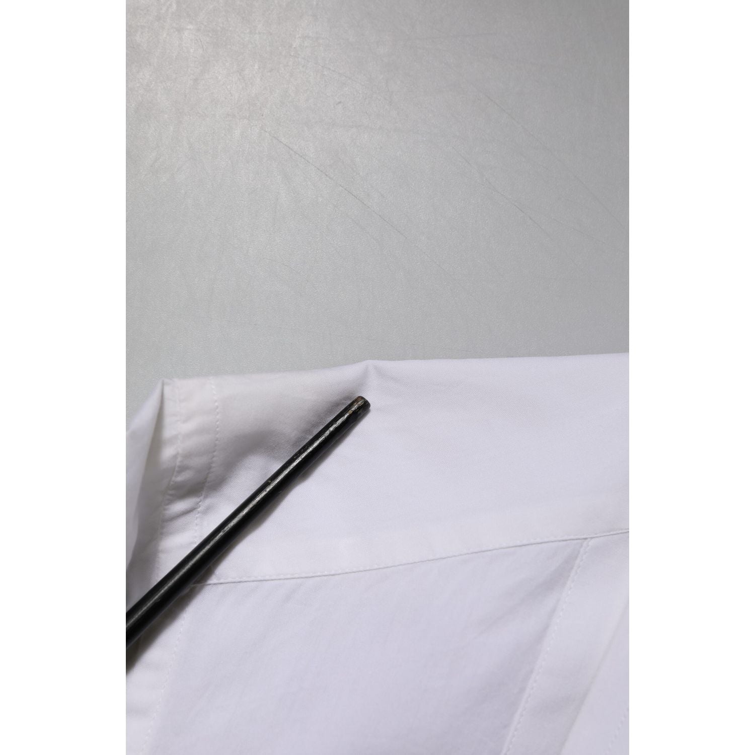 Dolce & Gabbana White GOLD Cotton Poplin Dress Formal Shirt