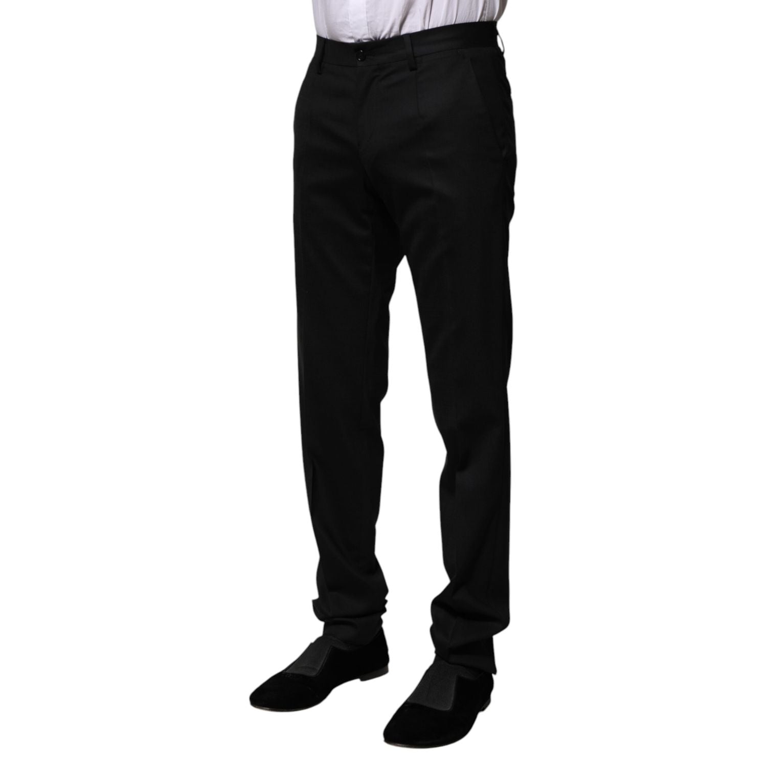 Dolce & Gabbana Black Wool Formal Dress Pants