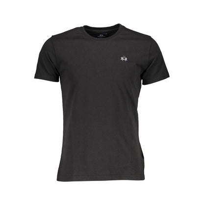La Martina Black Cotton T-Shirt