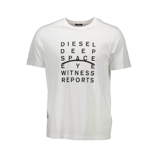 Diesel White Cotton Men T-Shirt DI-38020-XL