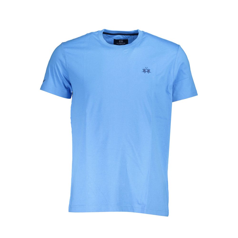 La Martina Blue Cotton Men T-Shirt