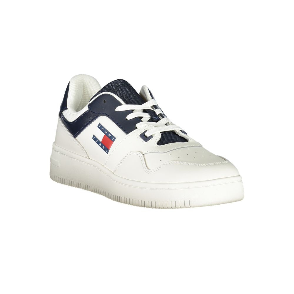 Tommy Hilfiger Blue Leather Men Sneaker with logo and stylish design