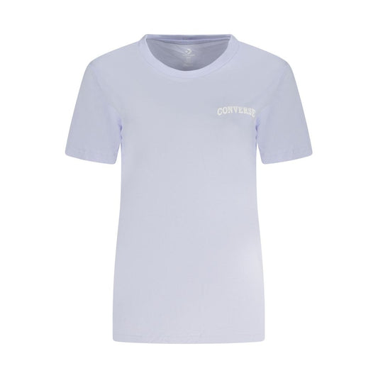 Converse Purple Cotton Women T-Shirt CO-38359-XS